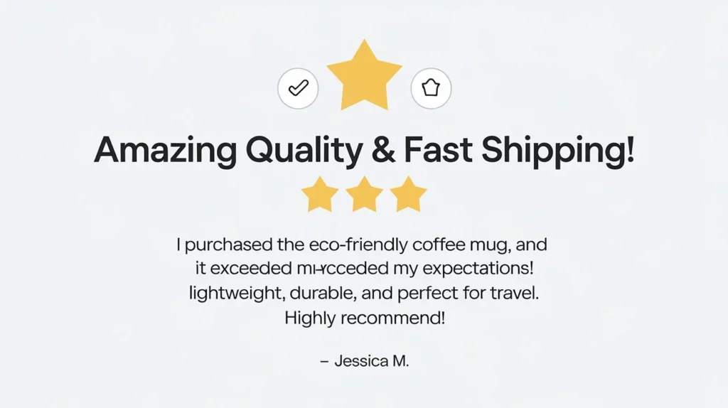 Sample Customer Testimonial of An Ecommerce Product